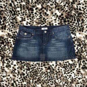 Y2K Denim Micro Mini Skirt